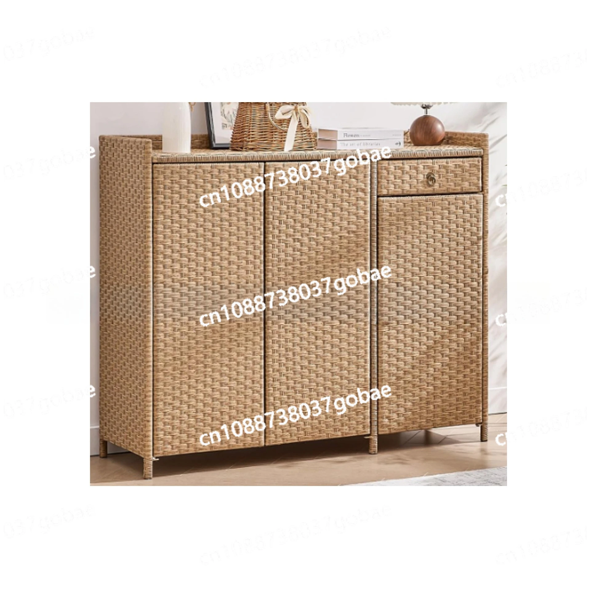 

Storage Cabinet Rattan Wine Cabinet Kitchen Storage Cabinet Living Room Porch Partition Drawer