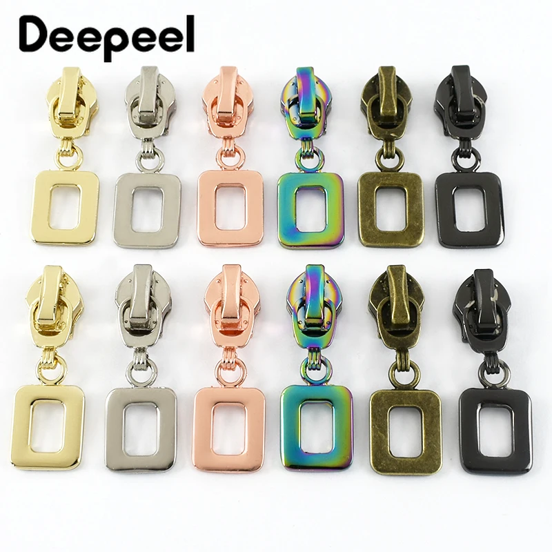 5-50Pcs 5# Zipper Puller Sliders for Nylon Zippers Closure Zips Head Handbag Clothing Replace Repair Kits DIY Sewing Accessories