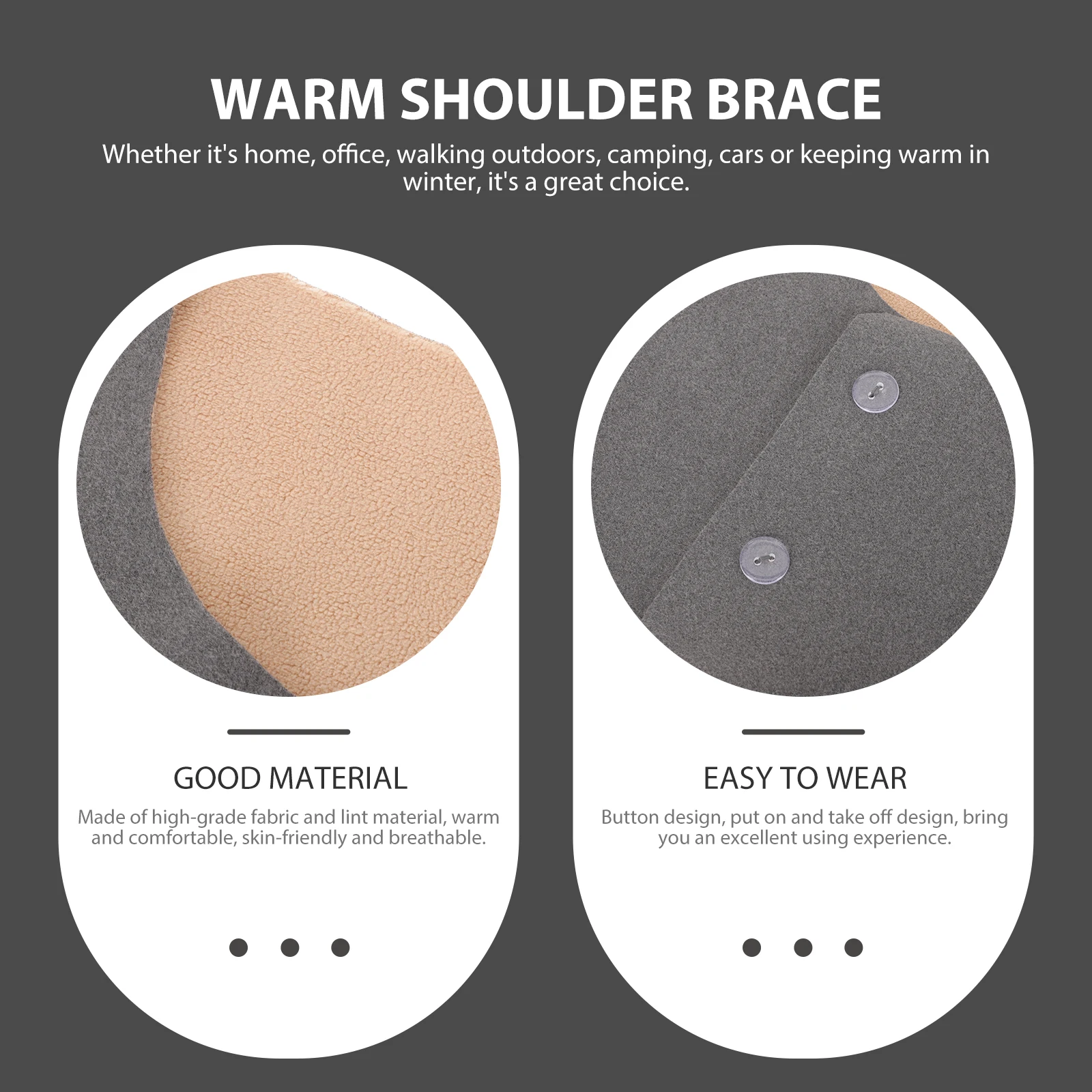 

Warm Shawl Shoulder Support Lightweight Durable Reduce Pain Prevent Arthritis Rheumatic Breathable Warm Keeping Great Sleeping