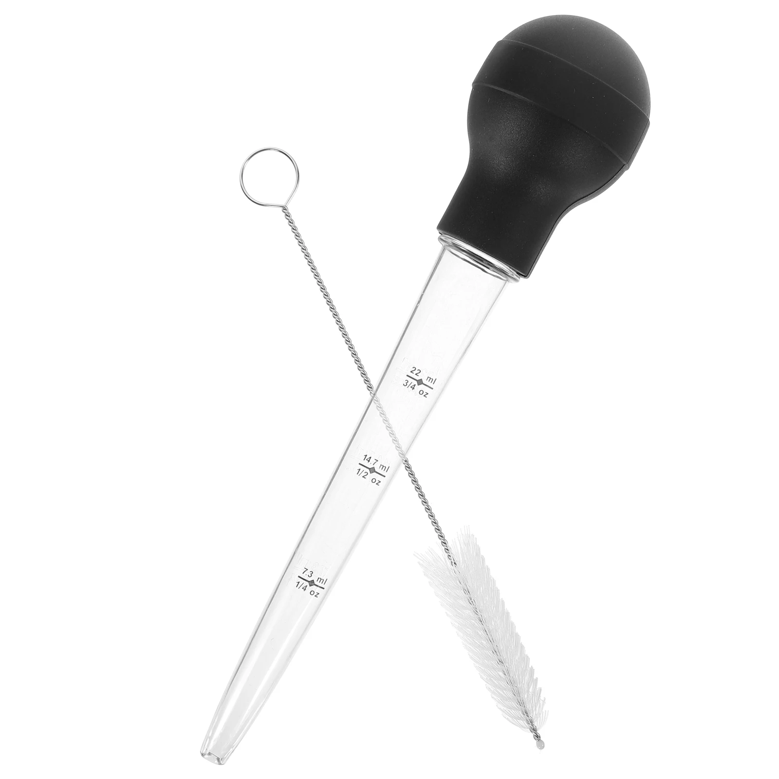 

Silicone Baster Kitchen Oil Dropper Turkey Seasoning Pump Drip Tube Barbecue Tools Meat Juices Injector Graduated Cylinder Ounce