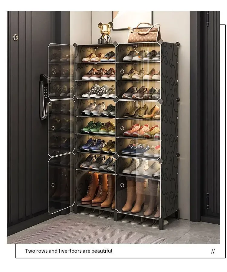 

Shoerack Cabinet Shoe Rack Storage Organizer Shelf Shoes Entrance Hallway Furniture Cupboards Splicing Dustproof Transparent Box