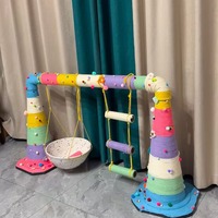 DIY cat climbing frame dopamine cat scratching board barricade transformation high value hammock cat nest homemade ice cream