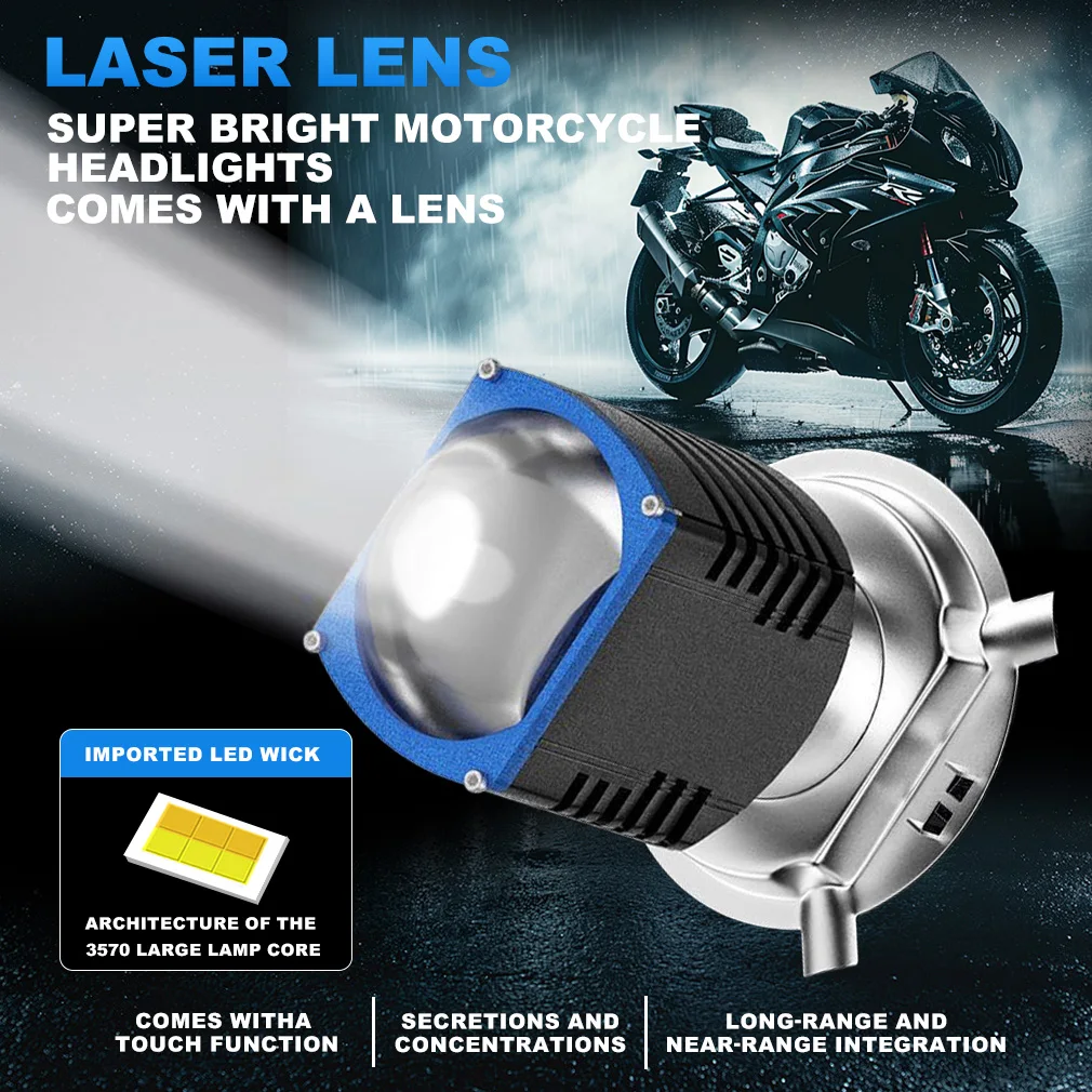 H4 LED دراجة نارية المصابيح الأمامية BA20D H6 مرحبا منخفضة شعاع موتو ضوء 3570 CSP ثنائي اللون أبيض أصفر سكوتر الضباب مصباح تيار مستمر 9 فولت 36 فولت #3