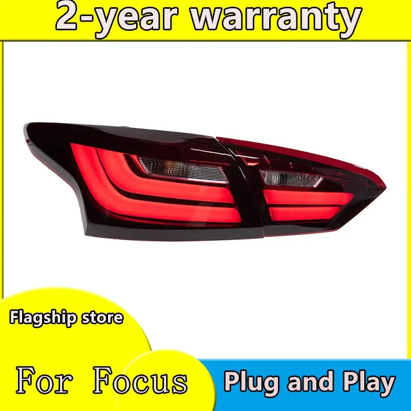 Tail Lamp for Ford Focus Tail Lights 2012 2013 2014 For Focus 3 Sedan LED Rear Lights DRL+Brake+Park+Signal Stop Fog lights