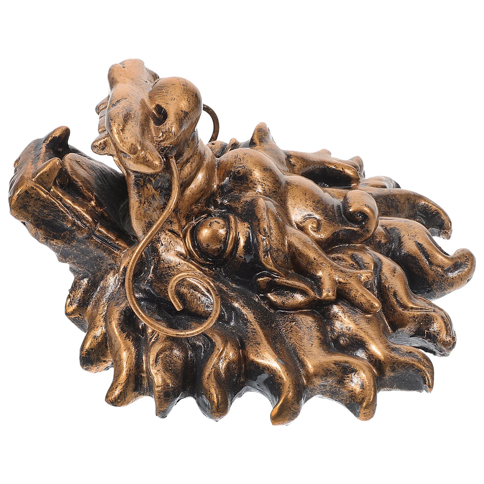 

Wall Fountain Statue Dragon Head Decor Backyard Decorate Large Garden Resin Outdoor Water