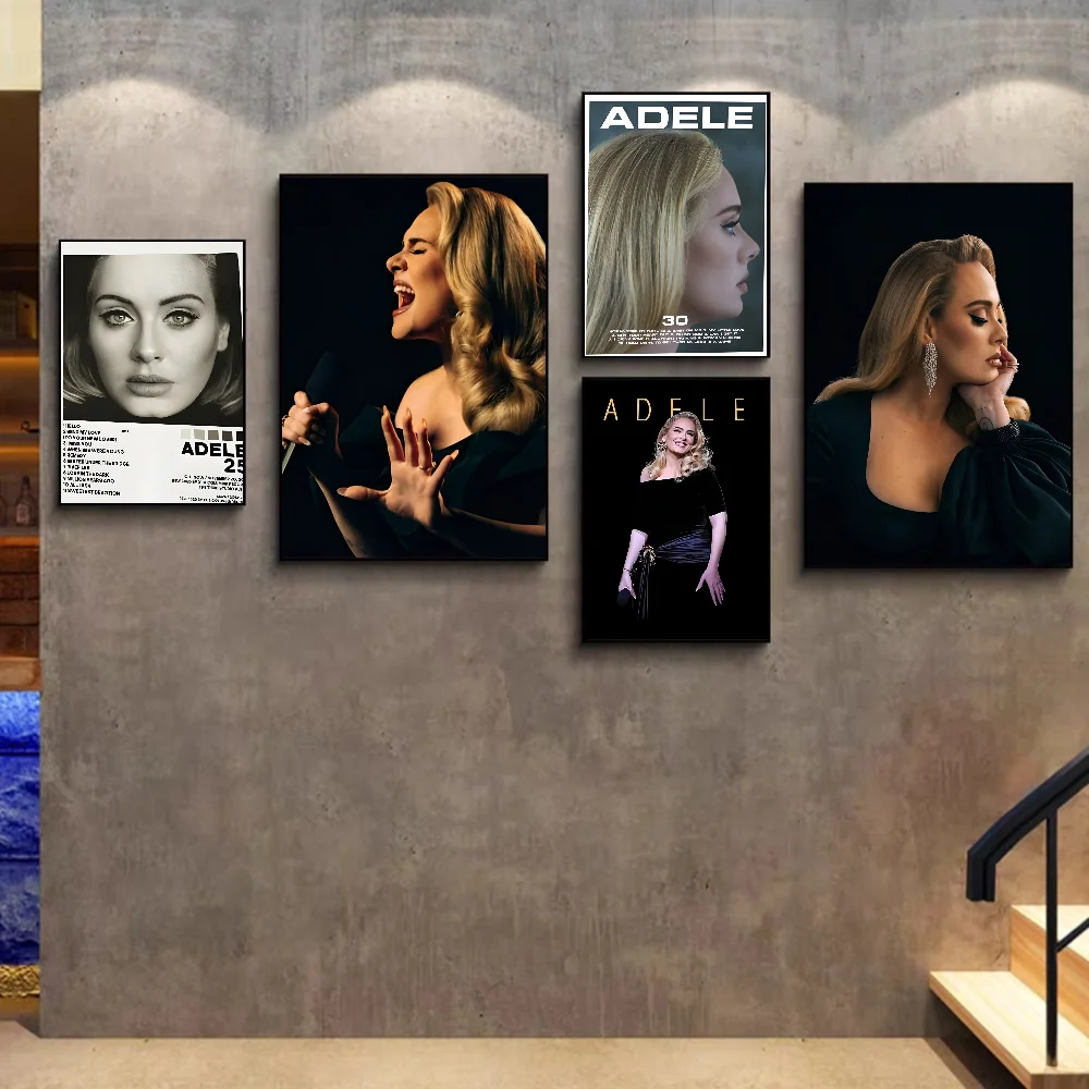 Singer Adele Classic Movie Posters Vintage Room Bar Cafe Decor Stickers Wall Painting