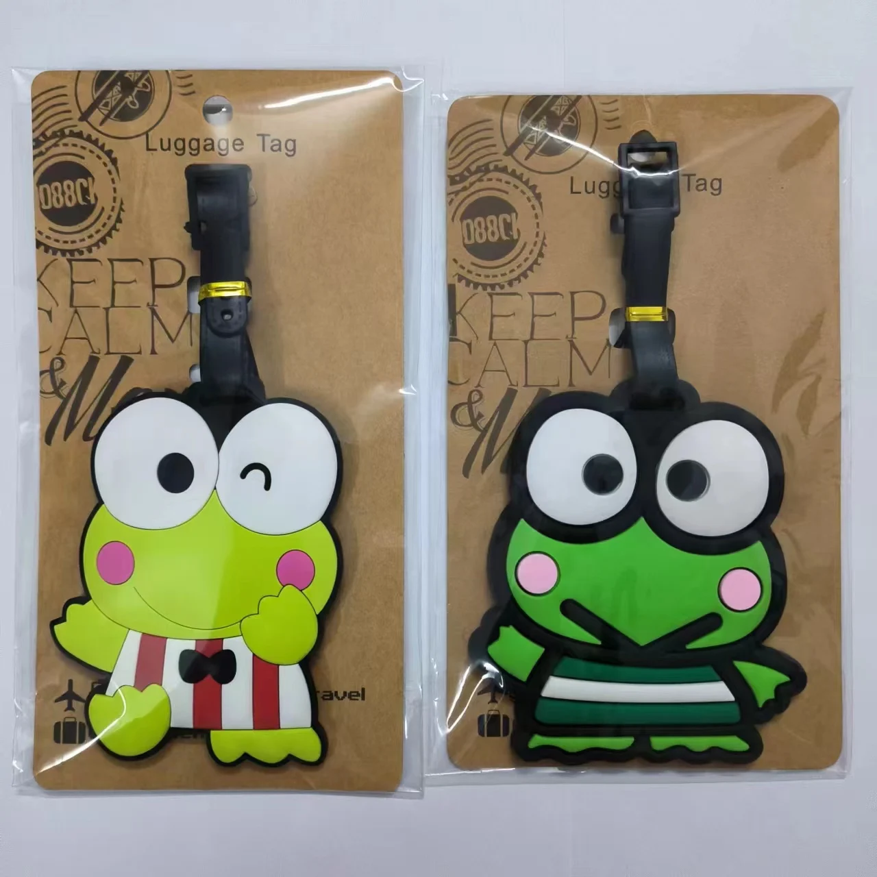 Travel Accessories Luggage Tag Sanrio Cartoon Kuromi KEROPPI PVC Suitcase ID Addres Holder Baggage Boarding Tags Portable Label