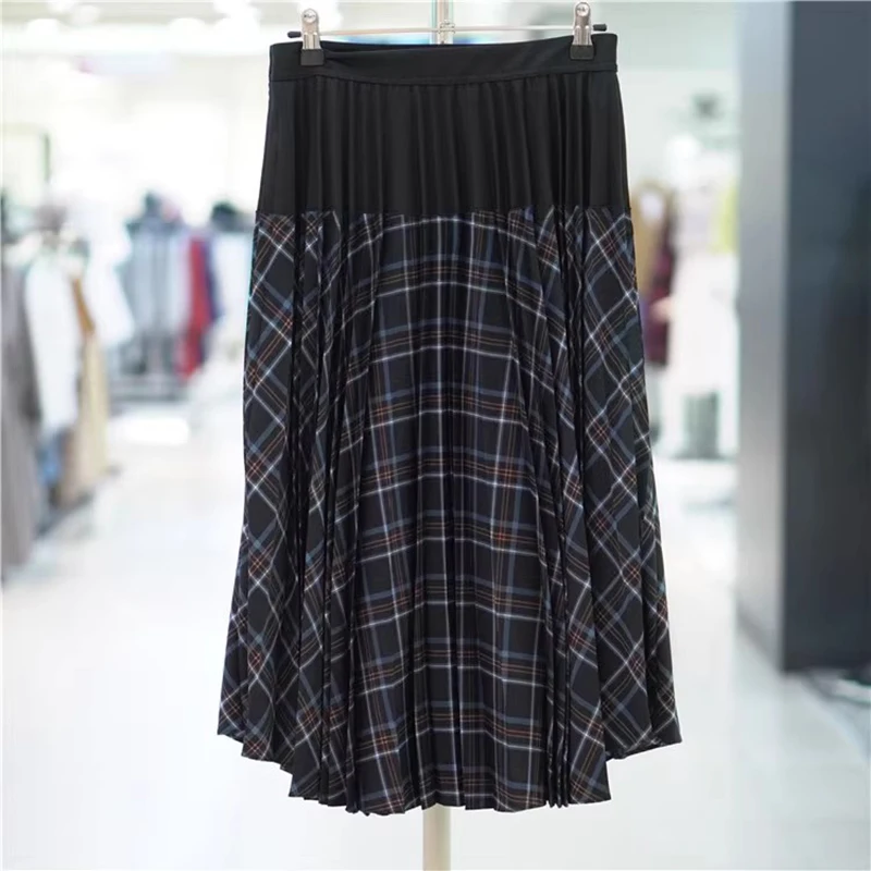 

Юбка-миди MICOAT Pure Original Romantic Spring в клетку, женская, винтажная, с завышенной талией, А-силуэт