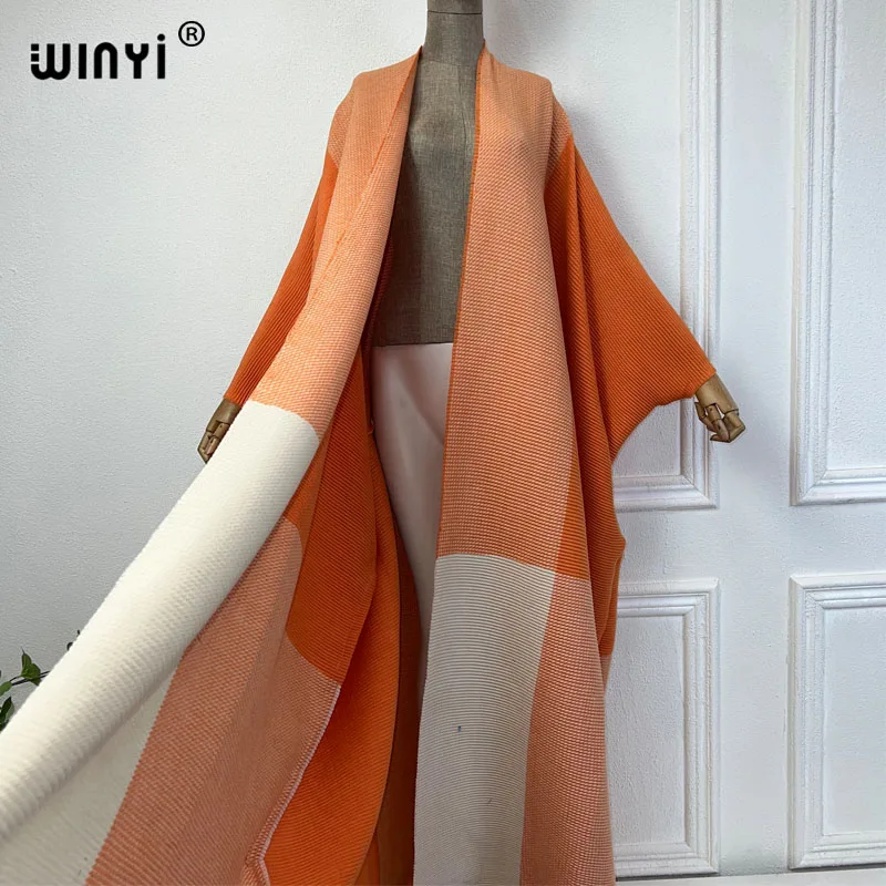 WINYI kuwait Pleated dress caftan for women Middle East Cardigan Hot print party kaftan dress kimono fashion abaya