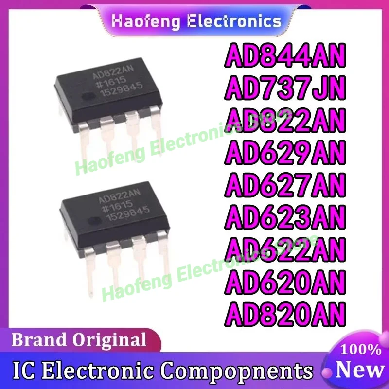 5PCS AD620AN AD622AN AD623AN AD627AN AD629AN AD797AN AD820AN AD822AN AD844AN DIP-8 NEW Instrumentation amplifier IN STOCK