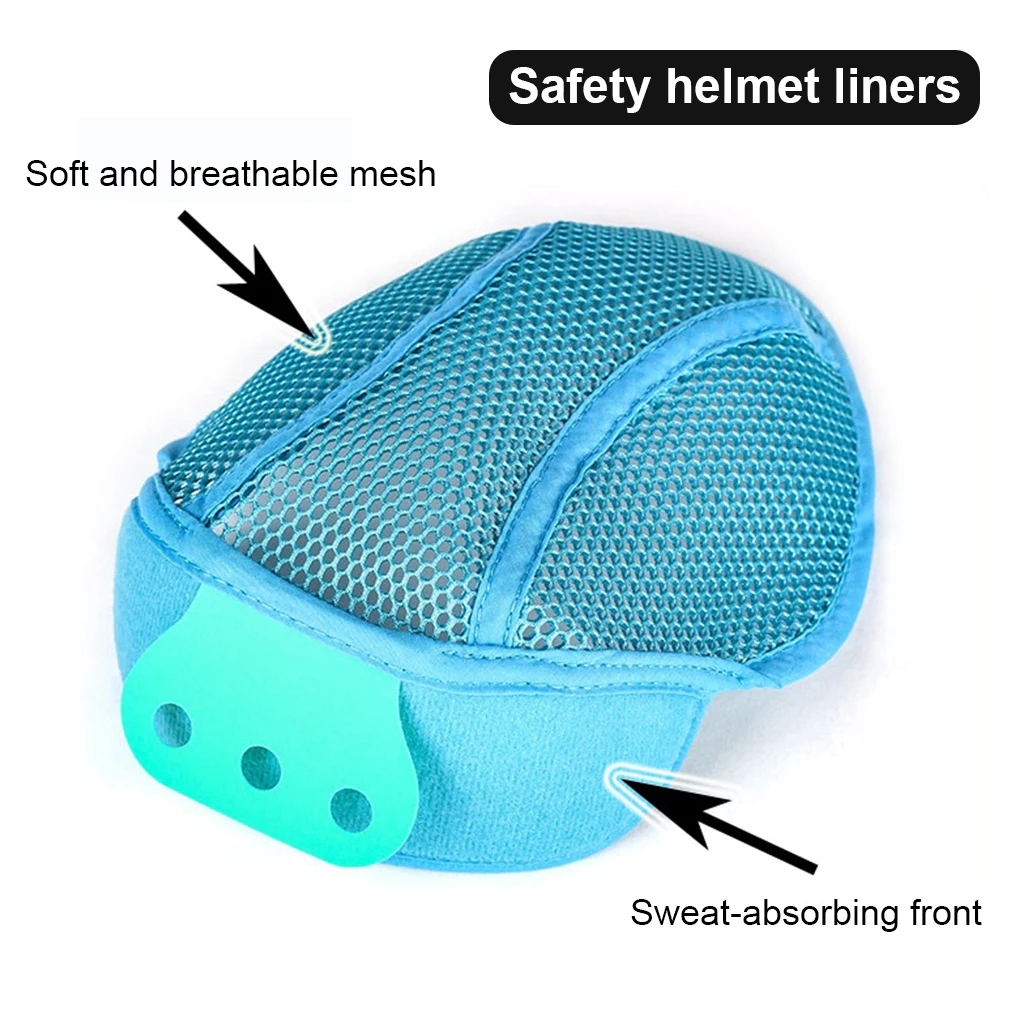 Blue Lining Mesh Caps Men Safety Insert Pad Hard Hat Breathable Air Hardhat Liner Polyester Pads Man Safety Hat Liner Accessorie