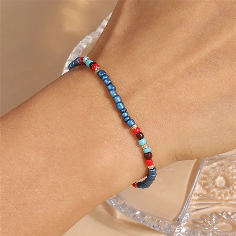 1PC Handgemachte Böhmische Freundschaft Armband Ethnische Bunte Seed Bead Blumen Charm Armband Für Frauen Kinder Strand Party Geschenke – Detail 12