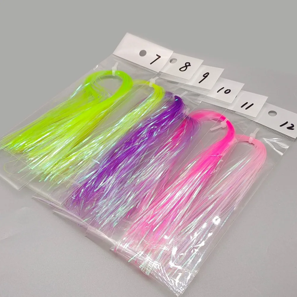 1bag Screw Flashabou Holographic Tinsel Fly Fishing Tying Crystal Flash for Jig Hook Lure Making Material