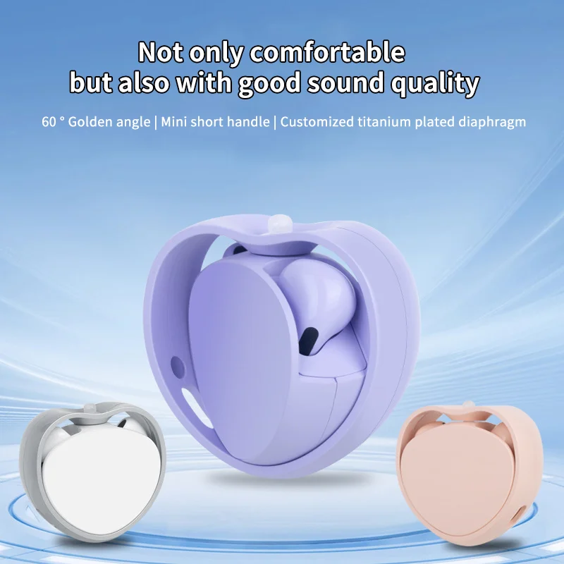 

Rotating Heart Bluetooth Earphone Bluetooth 5.3 Half In Ear Game Mode Light Weight ENC Noise Reduction Phone Call Music Gaming