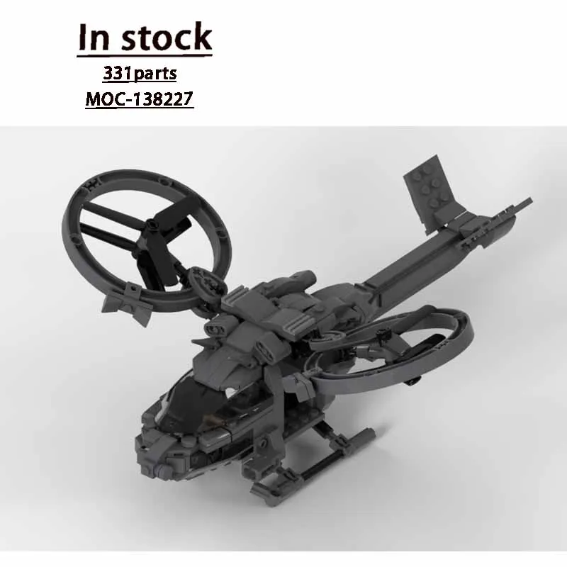 

MOC-138227 New Classic Airplane Fighter Building Block Model 331 Parts MOC Creative Boys Children's Birthday Toy Gift
