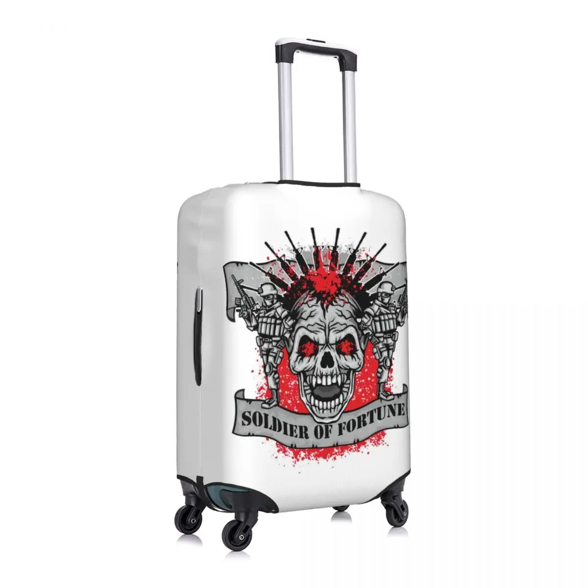 Aggressive Emblem With Skull Print Luggage Protective Dust Covers Elastic Waterproof 18-32inch Suitcase Cover Travel Accessories