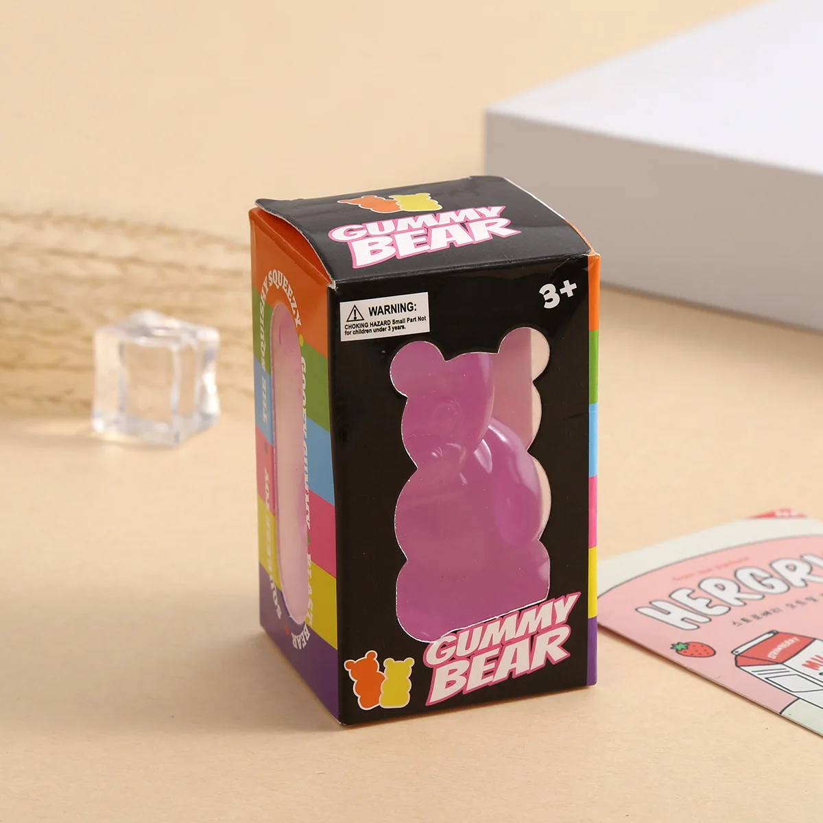 

Hot 8cm Cute Gummy Bear Sensory Squeeze Toy with Jelly-like Filling Slow Rebound Stress Relief Toy To Alleviate Anxiety