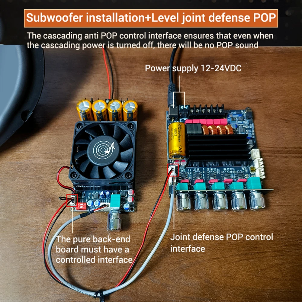 Qualcomm BT مضخم رقمي مجلس تيار مستمر 12-24 فولت 2.1-قناة 50 واط + 50 واط + 100 واط Tb21Q Qcc3034 + Tpa3116 ضياع Aptx مضخم الصوت للصوت