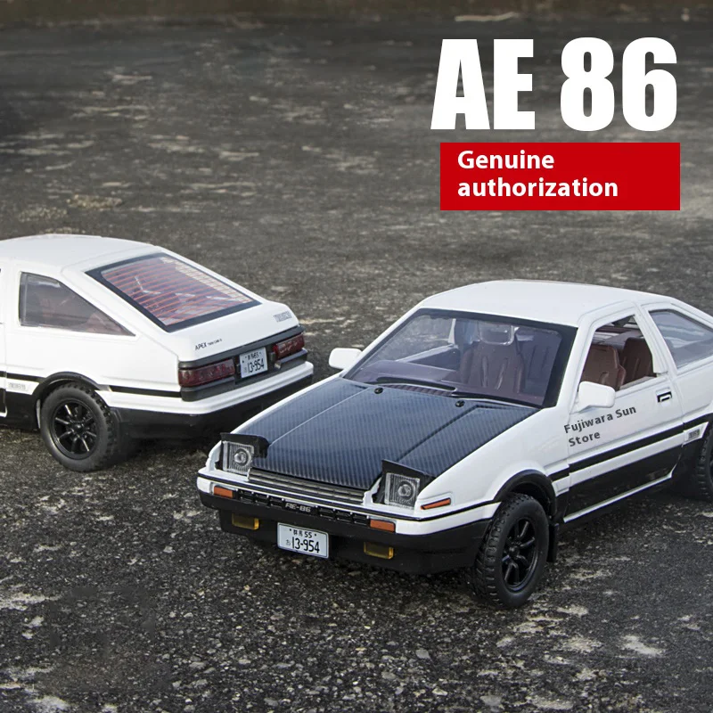 

Модель автомобиля из сплава 1:30AE86, прохладный звук и свет, сильная сила возврата, четырехколесная амортизация, изысканные настольные украшения