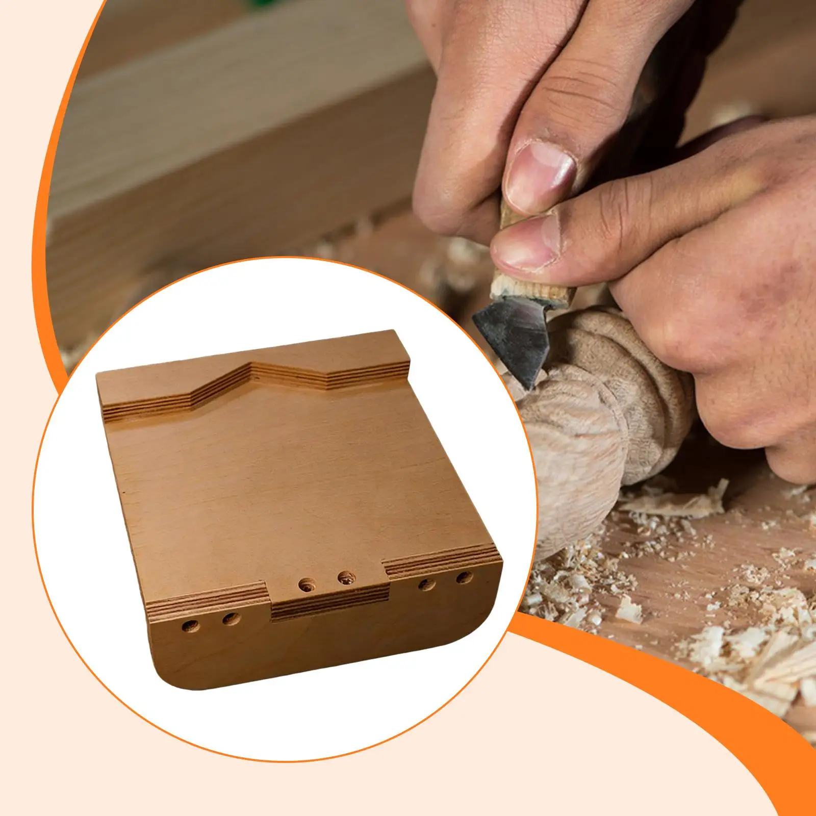 

Reliable Carving Tool Desktop Protector Fine Grain Wood Hand Carving Board for DIY Craft Decoration