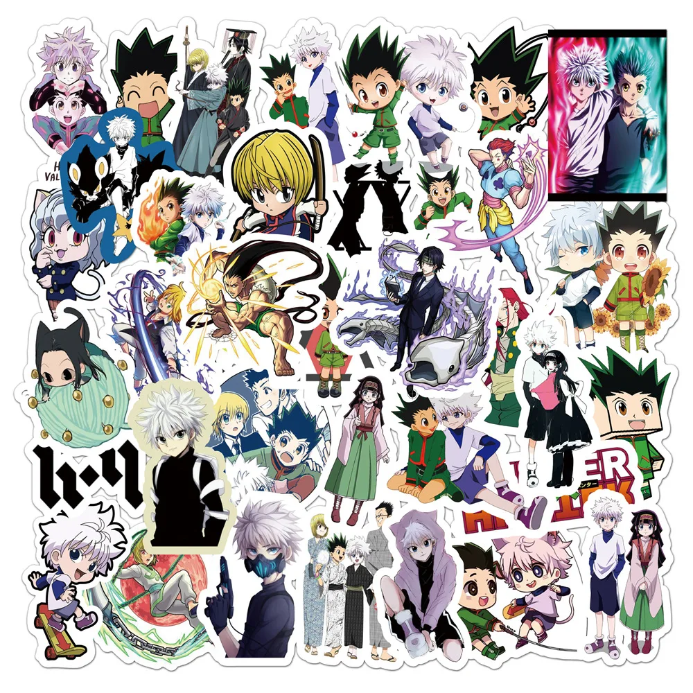 

50Pcs Hunter X Hunter Anime Stickers Waterproof DIY Laptop Skateboard Motorcycle Cool Cartoon Sticker