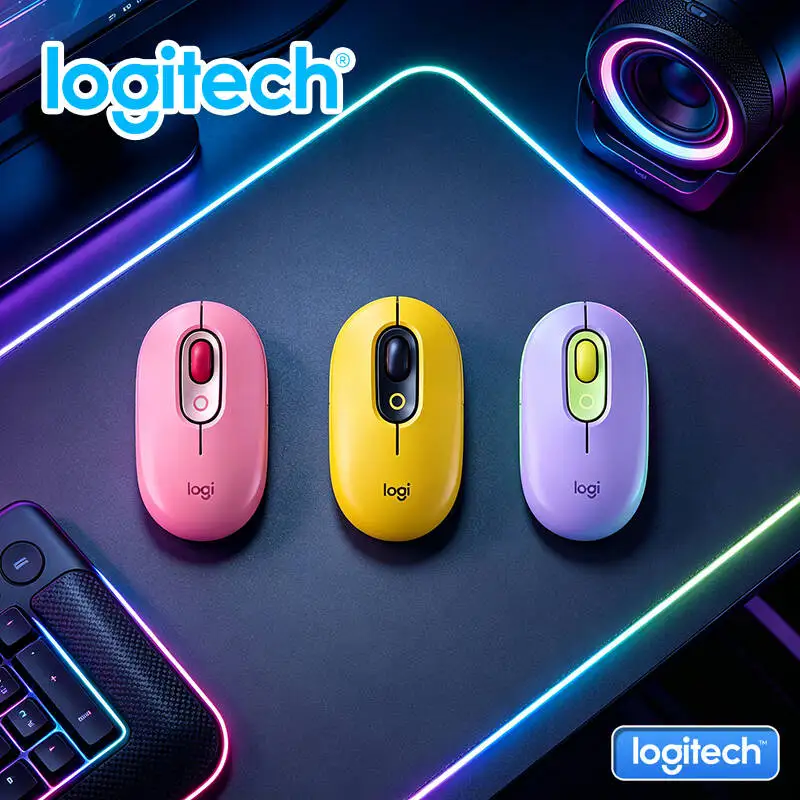 Ratón Inalámbrico Silencioso Logitech M350POP/M350 Logitech M350 POP de Alta Precisión para Trabajos de Desarrollo Web