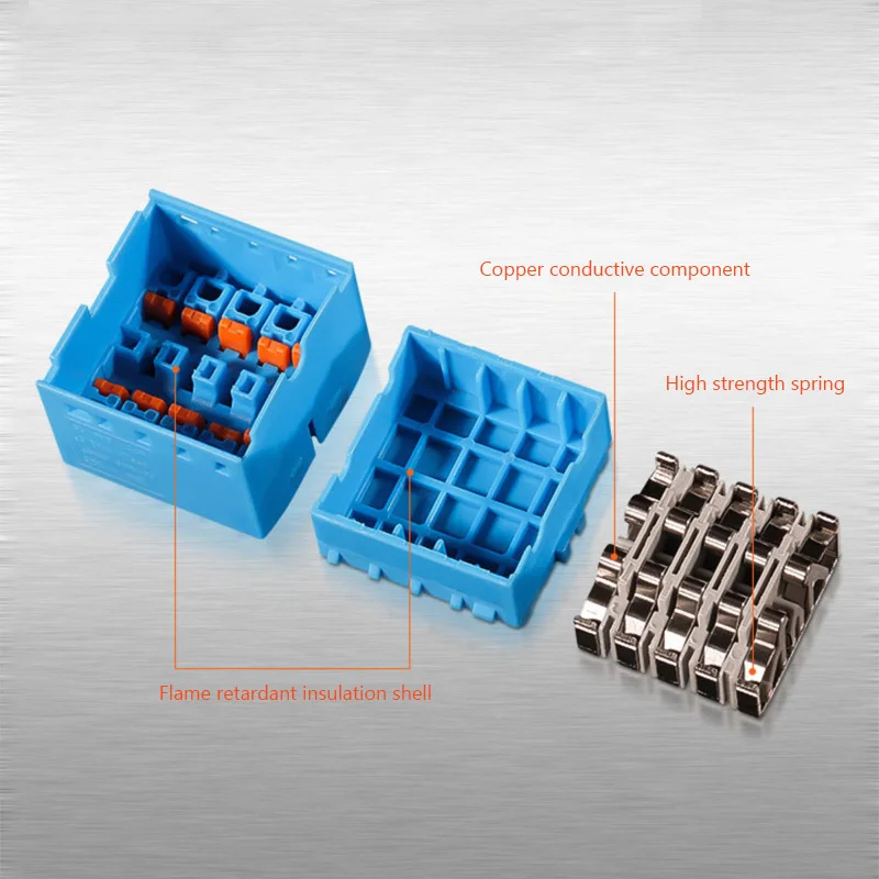 1Pc Wire Electrical Cable Connectors Plug-in Terminal Block PTFIX 2.5mm² Splitter Spliceable DIN-Rail Mounting Junction Box Tool