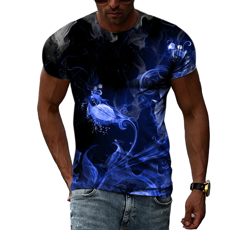 Summer Fashion Beautiful Art graphic t shirts For Men Casual Handsome harajuku 3D Print T-shirt Hip Hop Street Style Streetwear