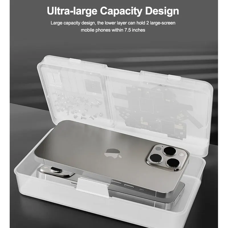 صندوق تخزين SUNSHINE SS-001A Pro متعدد الوظائف بطبقة مزدوجة لتخزين الهواتف المحمولة واللوحات الأم والبراغي والرقائق وشاشة LCD