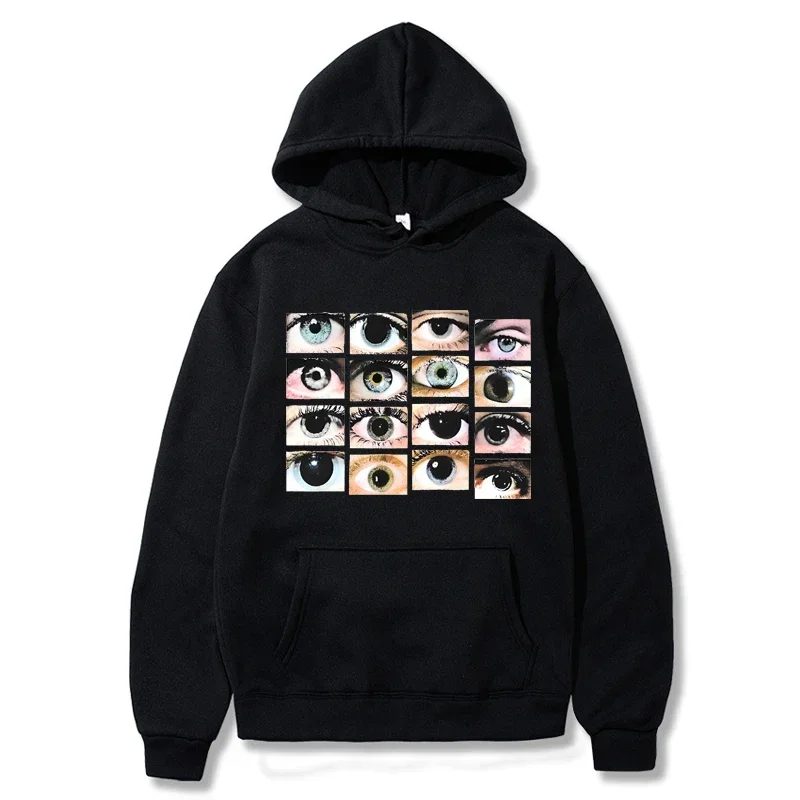 Women's Long Sleeves women Streetwear Hoodie Sweatshirt Eyes Print Harajuku Pullover Autumn Casual Hooded Hoodie Sweatshirts