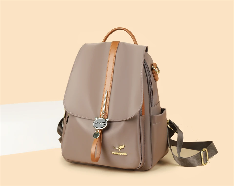 Waterproof Oxford Cloth Backpack for Women's Leisure Travel Large Capacity Lightweight and Versatile Backpack