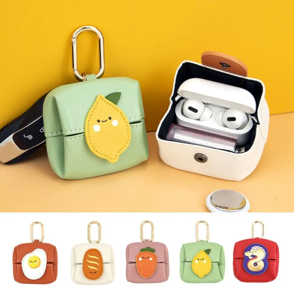 Universal Kawaii Fruit Mini Key Bag Luxury Zodiac Snake Car Key Pouch Multifunctional Portable Pocket Keychain Case Small Gifts