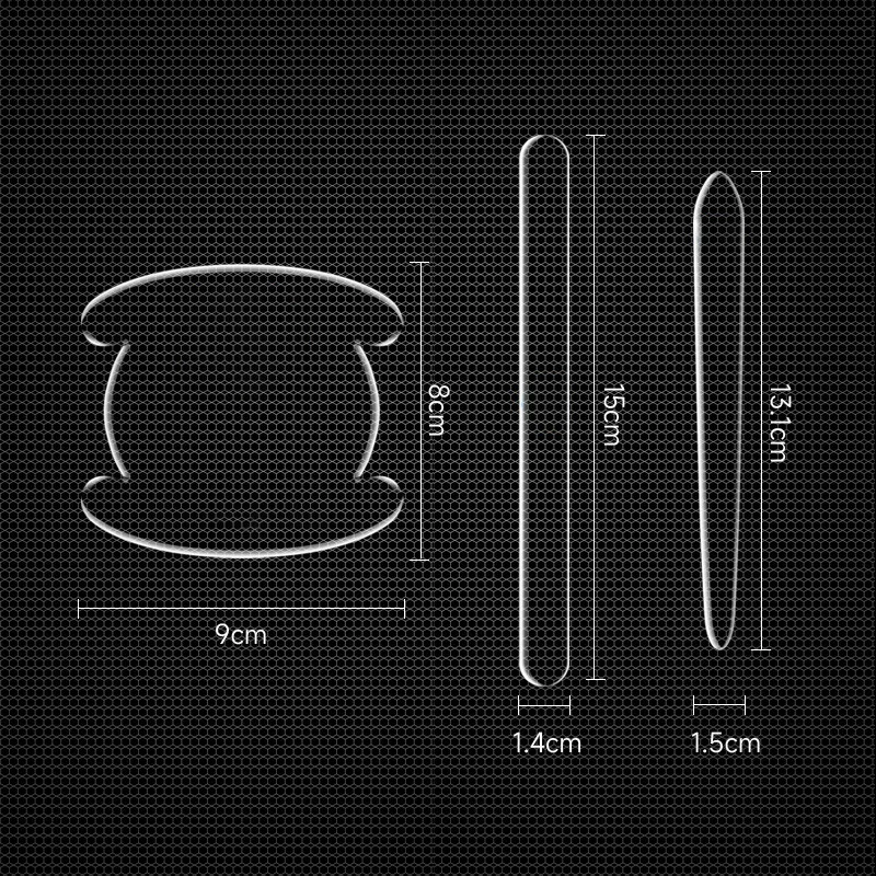 자동차 문짝 핸들 스티커 투명 스크래치 방지 보호 스트립, 포르쉐 파나메라 마칸 박스터 카이맨 카이엔 911 718, 8 개