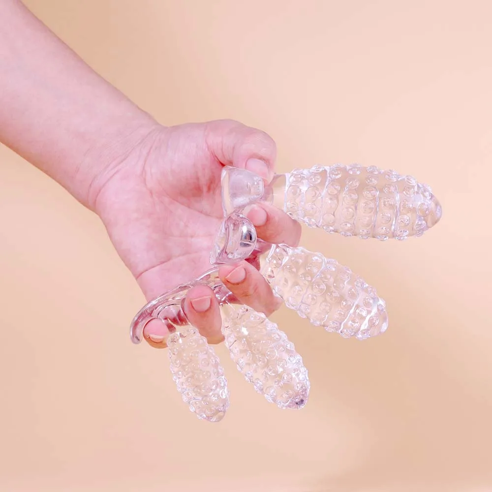 Tapón Anal de silicona con forma de piña para mujer, Juguetes sexuales espinosos, consolador Granular, estimulación del punto G, masturbador femenino