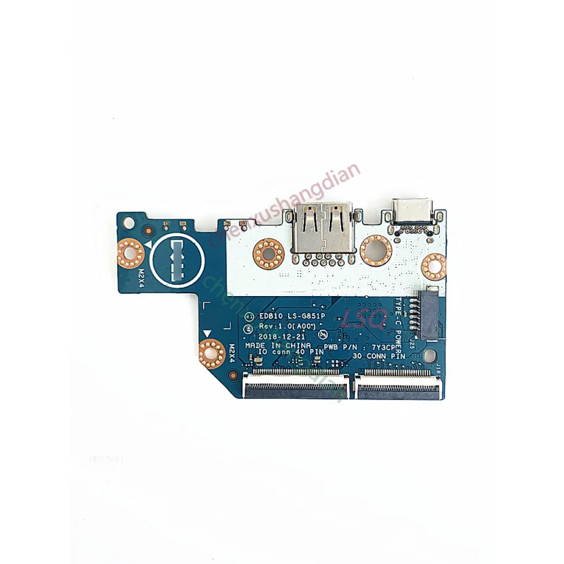 FOR Dell Chromebook 11 3100 right side USB IO board 0G61M2 LS-G851P