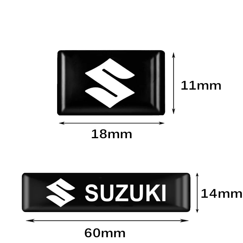 10Pcs Suzuki 3D Car Logo Badge Stickers Steering Wheel Audio Dashboard Decal Accessories For Grand Jimny Vitara Swift SX4 Alto