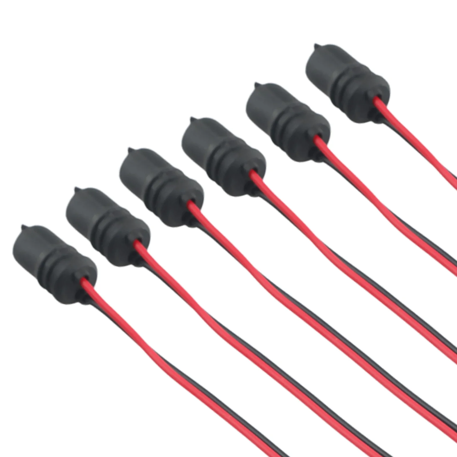 Prese rotonde T10 in gomma morbida Base automatica nera per portalampada moto presa rotonda connettore 12cm/4.7 pollici