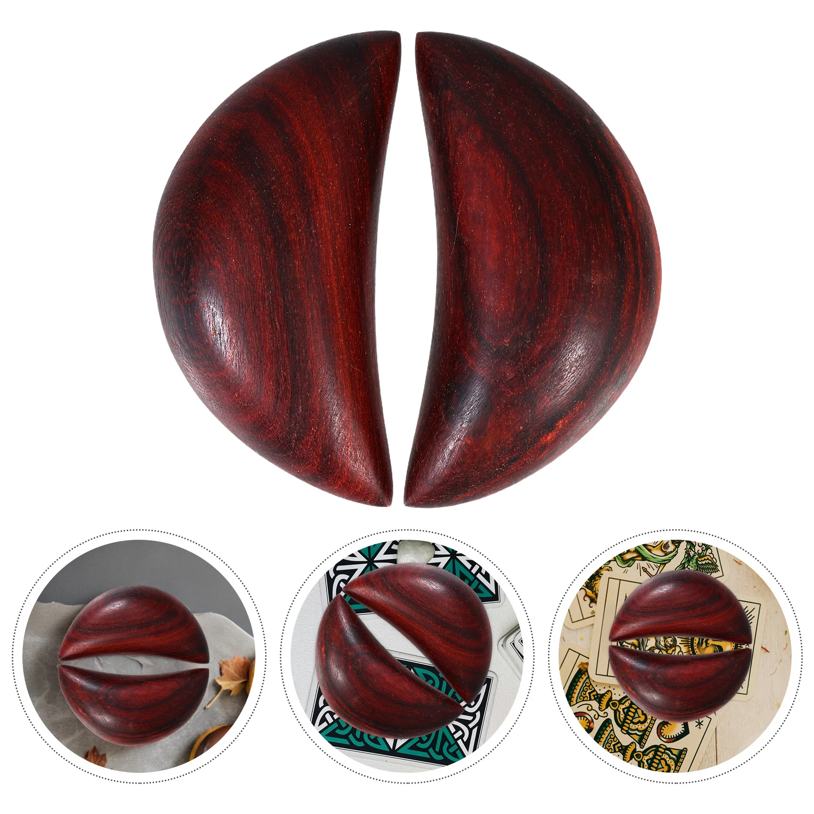

Red Sandalwood Divination Holy Cups Wooden Gua Cups Sacred Divination Ceremony Tarot Spiritual Tools Sacred Gua Cup