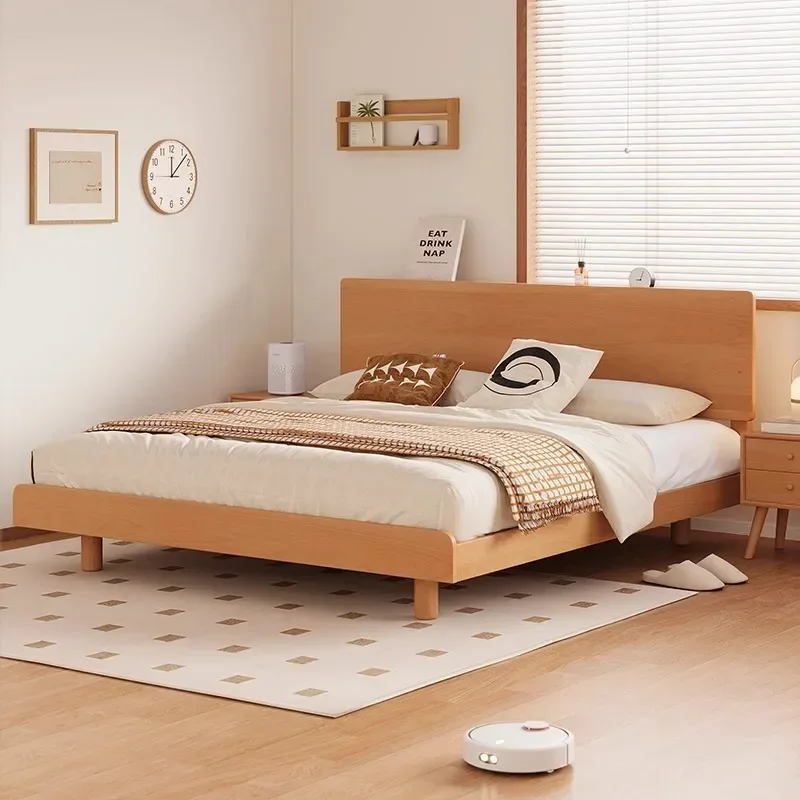 Nordic Simple Small Apartment Children's Bed Master Bedroom Double Bed