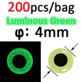 200pcs 4mm Green