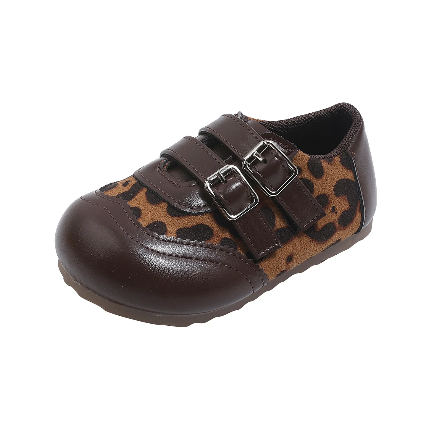 Baby Kids Casual Shoes Wide Toes Double Belt Hook Loop Girls Boys Falt Shoe 2026 Autumn New Children Fashion Footwear Size 21-33