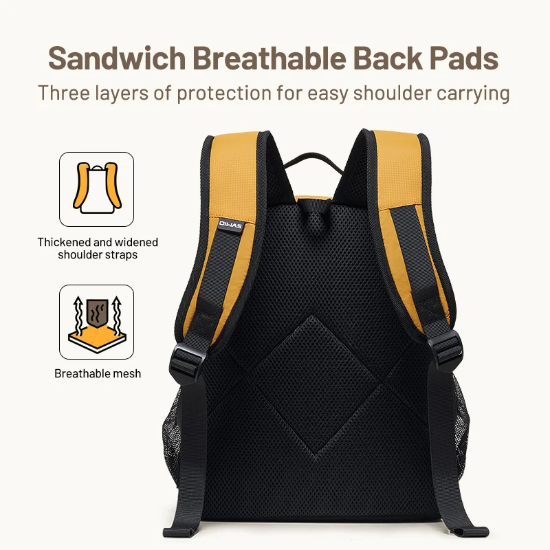 OIWAS Outdoor Backpack 10L Capacity Sweat Absorbent Breathable Waterproof Sports Double Shoulder Bag for Hiking And Travel