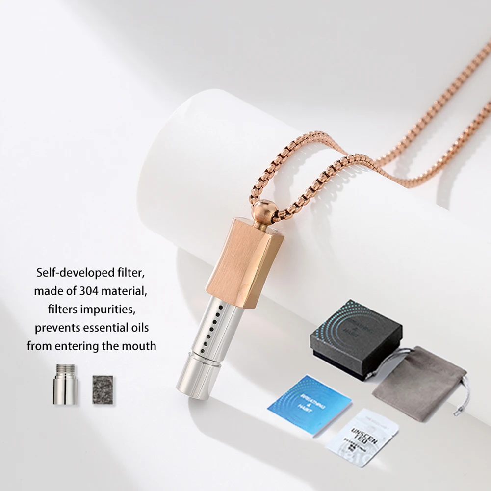 Ademhalingsweerstand Fluitje Ketting Roestvrij Staal Meditatie Fluitje Ketting Mindful Ademhaling Ketting Meditatie Sieraden