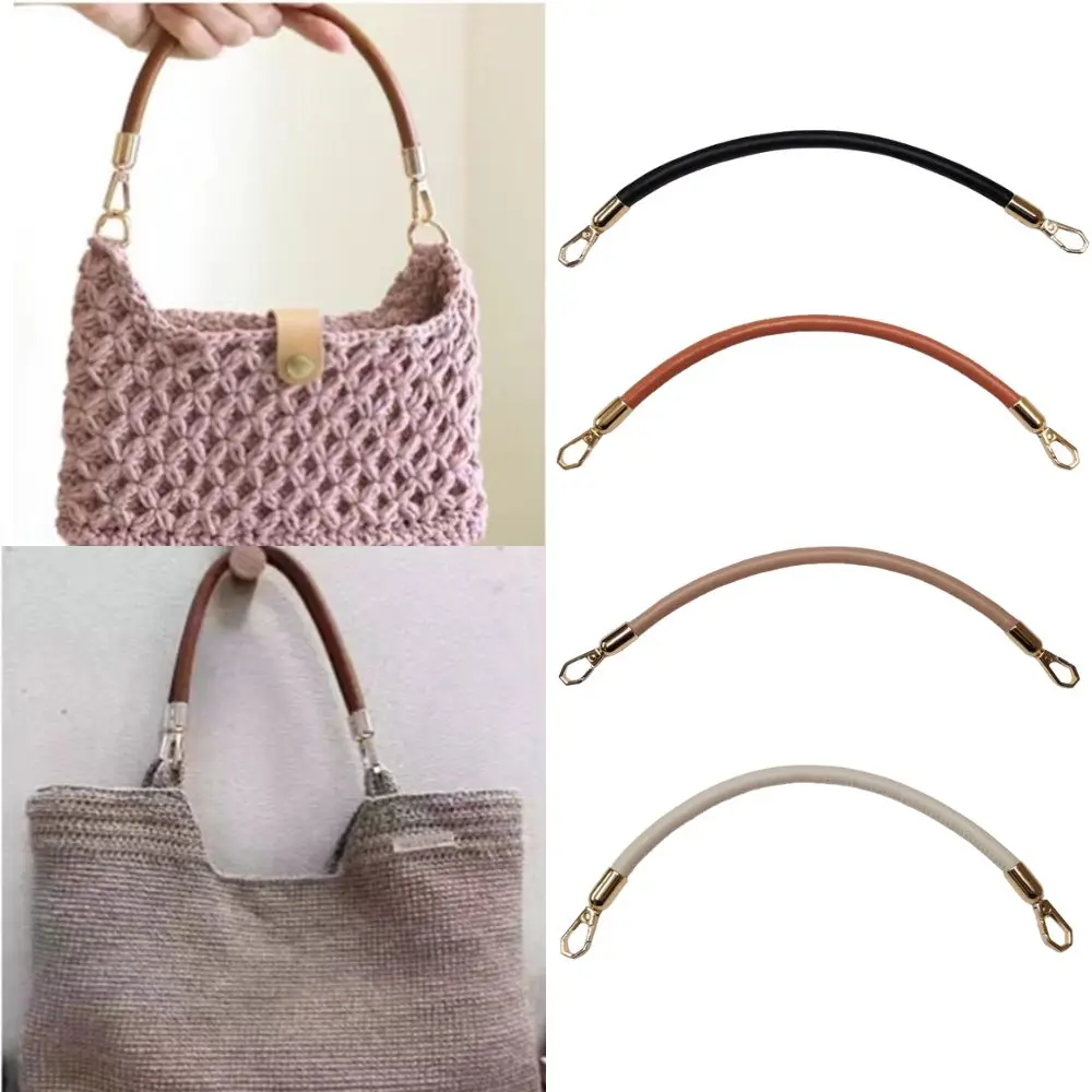 30/40/60cm PU Leather Short Handbag Handle High Quality Detachable Bag Strap With Metal Buckle Shoulder Bag Belt Accessories