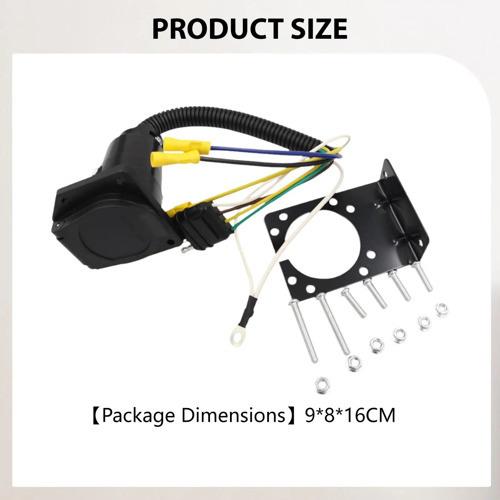 Adaptador de chicote de reboque Adaptador de fiação de reboque de 7 pinos para peças de caminhão RV