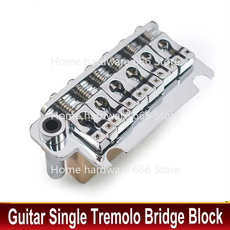 

Guitar Tremolo Bridge 83.5x40.5 String 54.5MM(5x10.9MM) Brass Block Cambered Surface Saddle