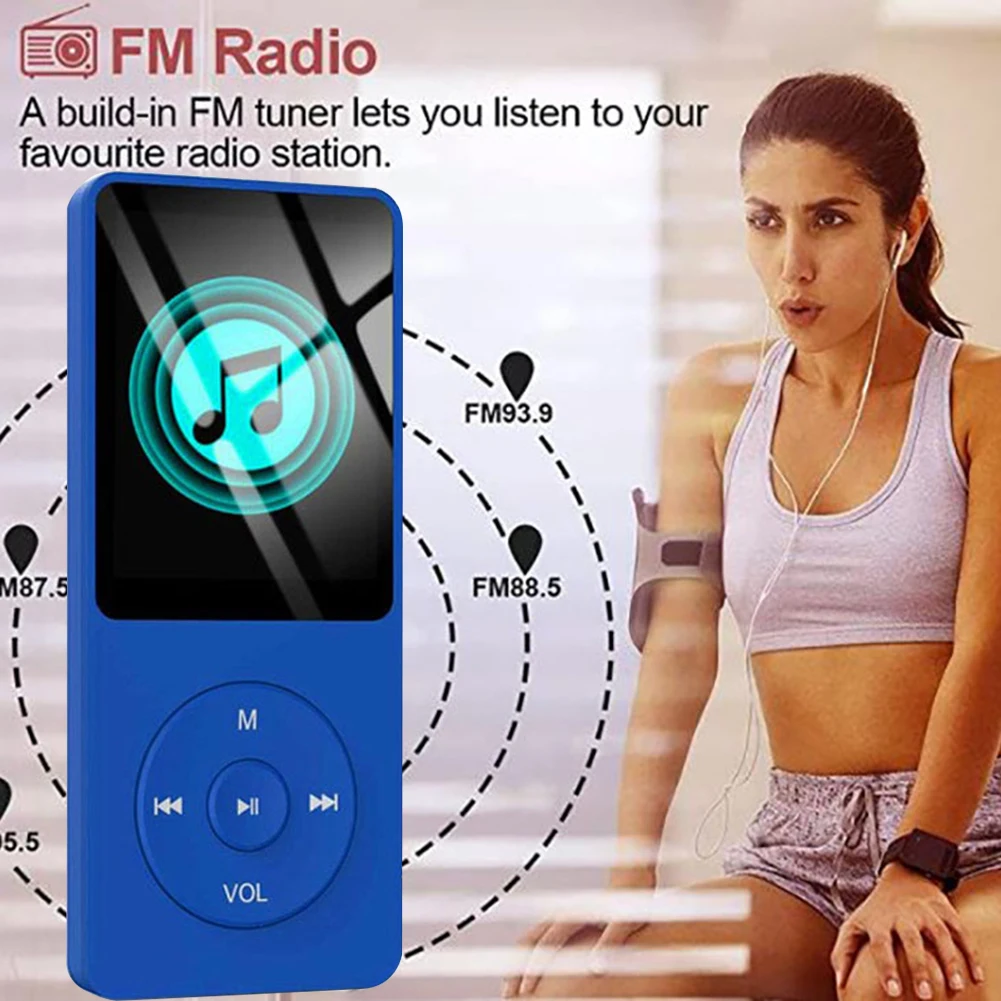 شاشة عرض رقمية محمولة مشغل MP3 ، كتب رياضية ، MP4 ، راديو FM ، ووكمان ، ومشغلات موسيقى للطلاب ، 1.8"