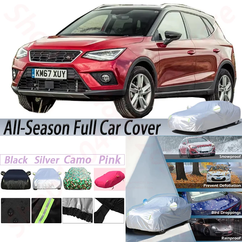 

Waterproof Car Covers For Seat Arona 2017-2025 Outdoor SUV Sun Shade Rain Snow Dust Resistant Windproof Cover