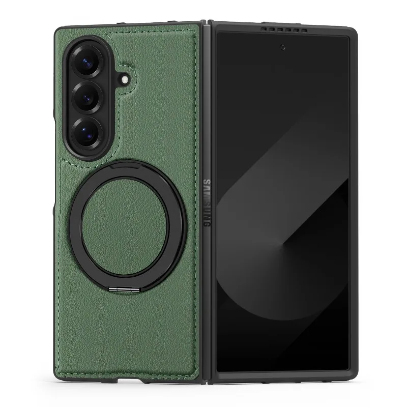 For Samsung Z Fold6 360° Rotating Bracket Mobile Phone Case with Magnetic Adsorption Folding Protective Cover