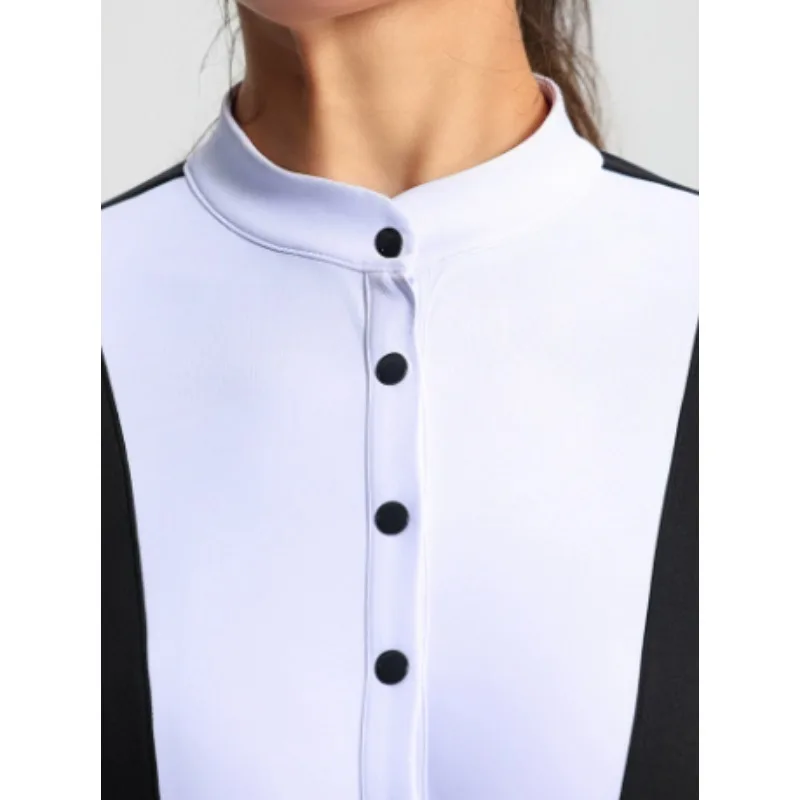 جديد إمرأة ركوب الخيل قمصان الفروسية قاعدة طبقة قمصان قصيرة الأكمام ركوب تي شيرت المنافسة الفروسية قمصان بولو